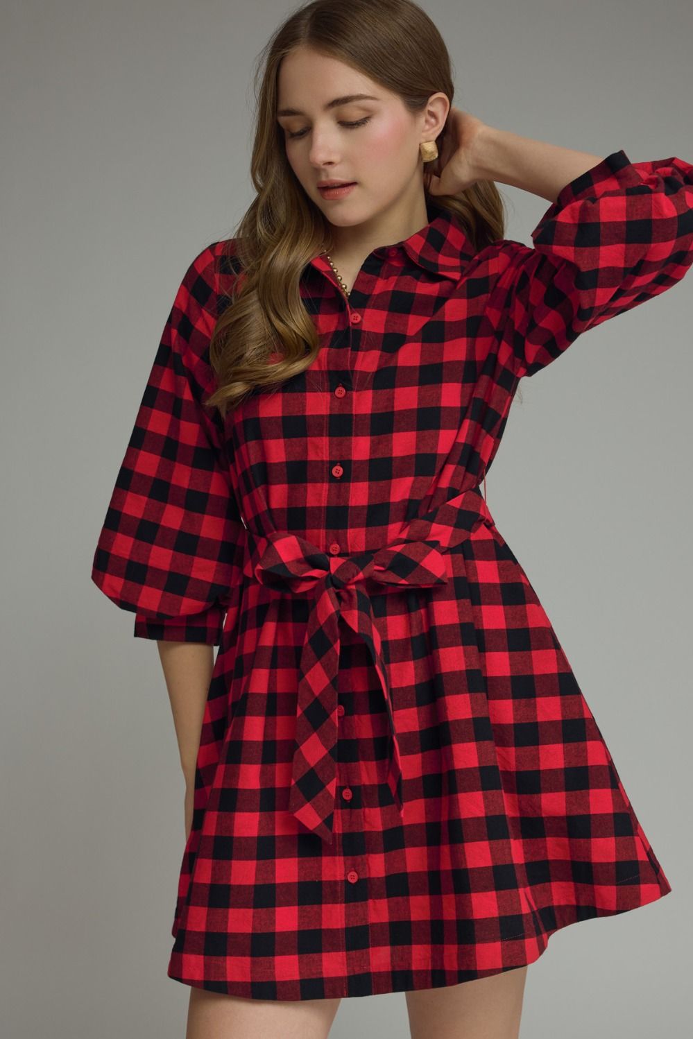 Odessa Plaid Mini Dress
