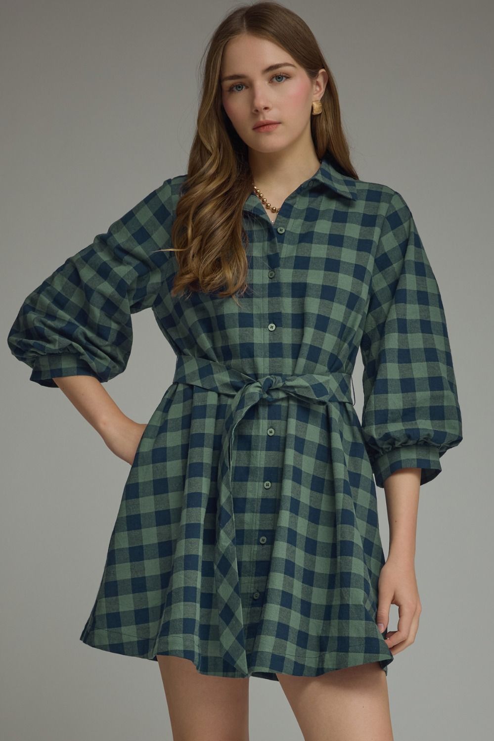 Odessa Plaid Mini Dress