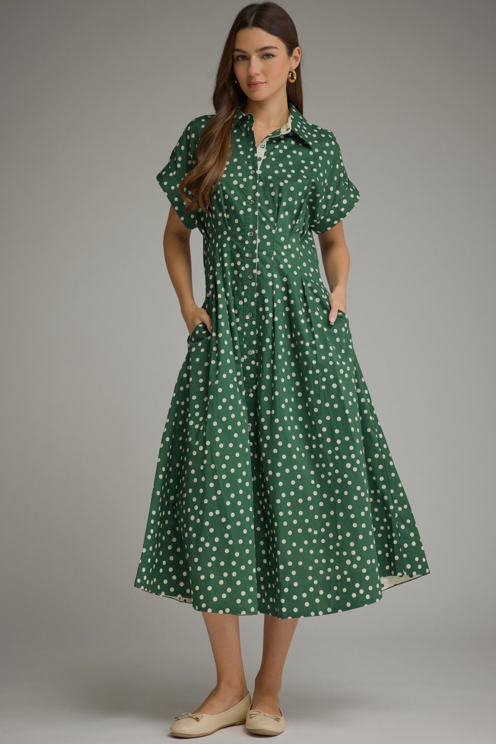 Clara Polka Dot Midi Dress