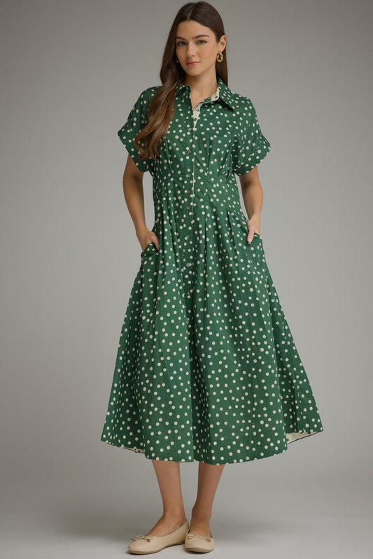 Clara Polka Dot Midi Dress