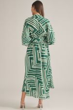 Nessy Geometric Print Midi Dress