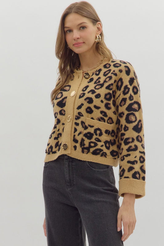 Verity Animal Knit Cardigan