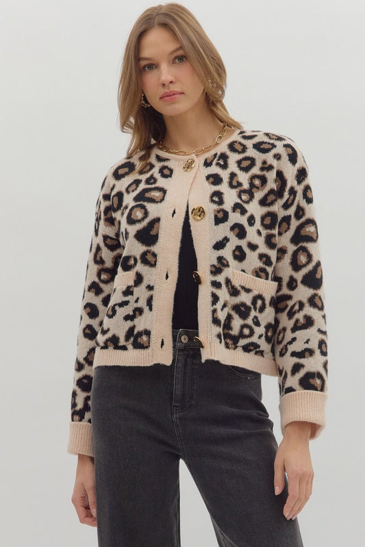 Verity Animal Knit Cardigan