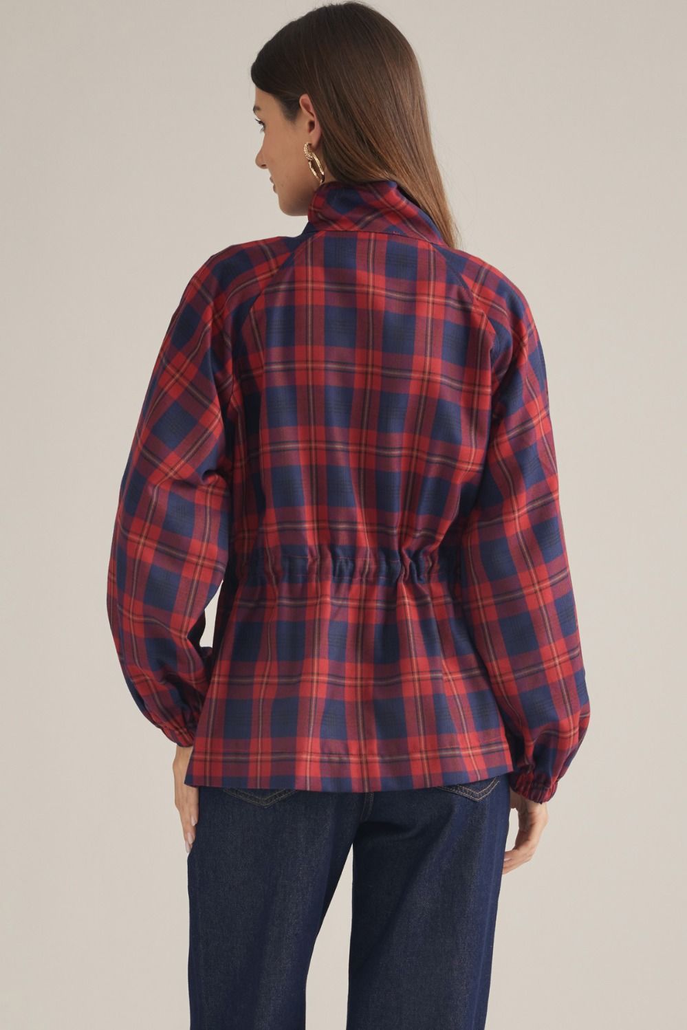 Blair Plaid Drawstring Jacket