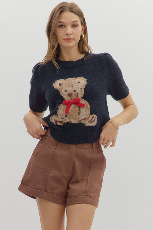 Celina Bow Teddy Pullover