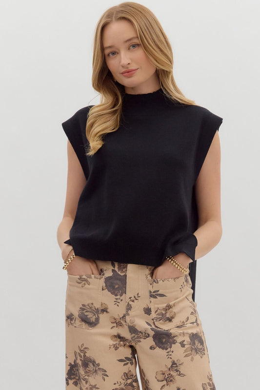 Marin Mock Neck Sweater Tank