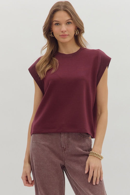 Veda Cap Sleeve Pullover Top
