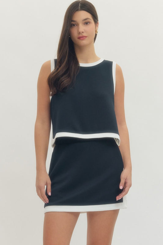 Hadley Contrast Trim Knit Top