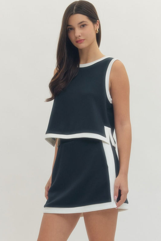 Hadley Contrast Trim Knit Top