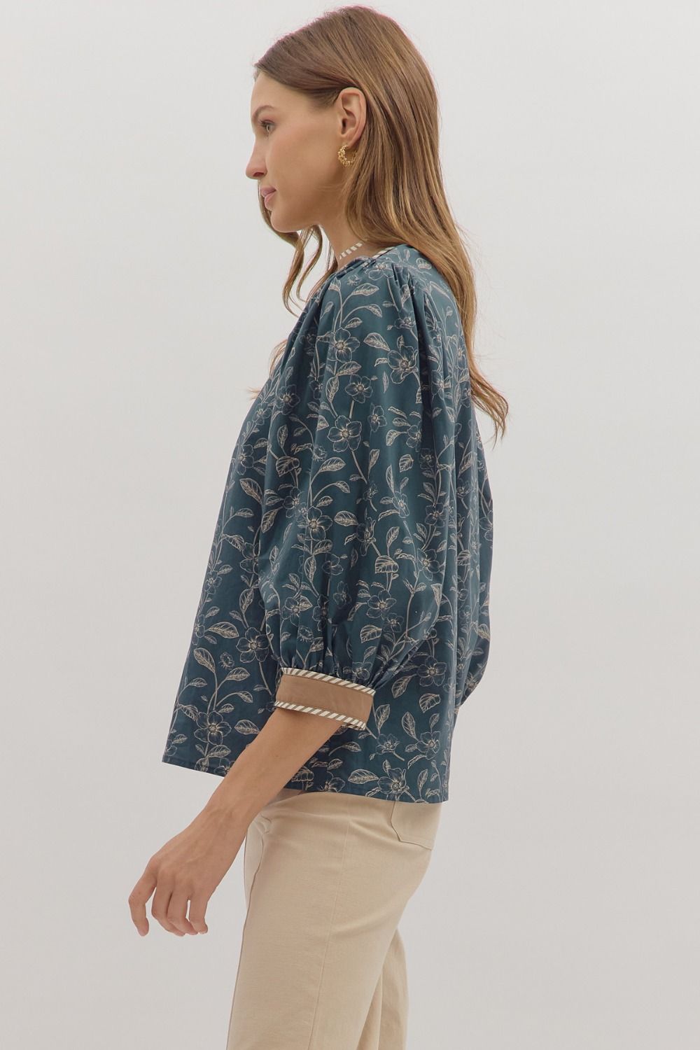 The Reagan Contrast Trim Blouse