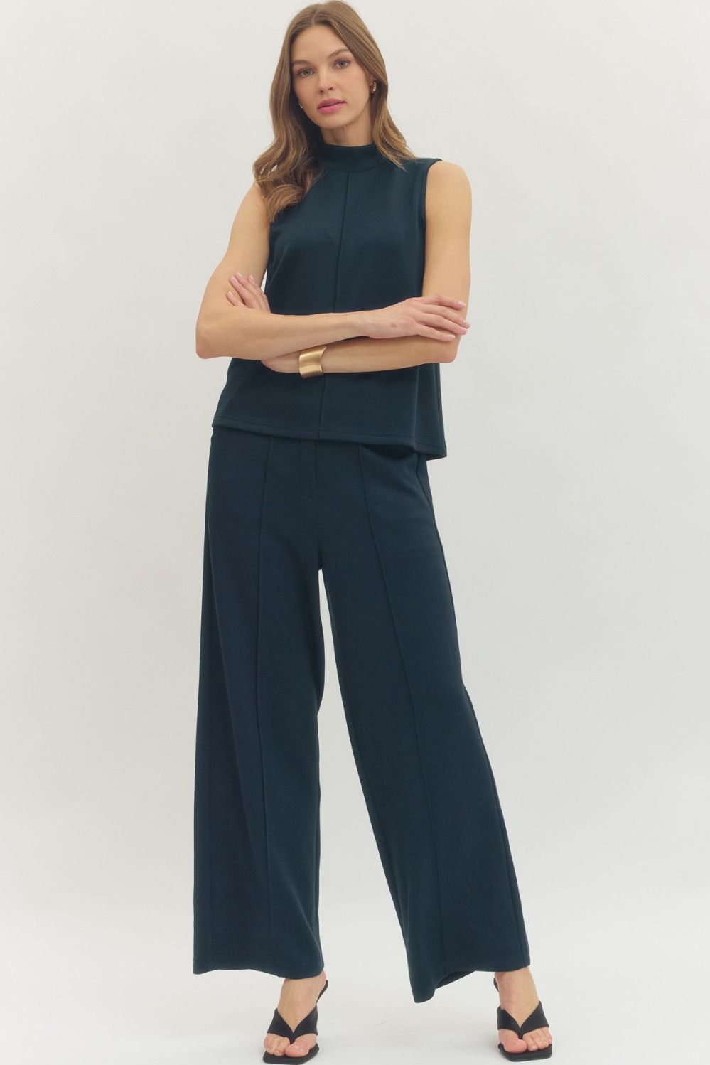 The Kelsey Mock Neck Sleeveless Top