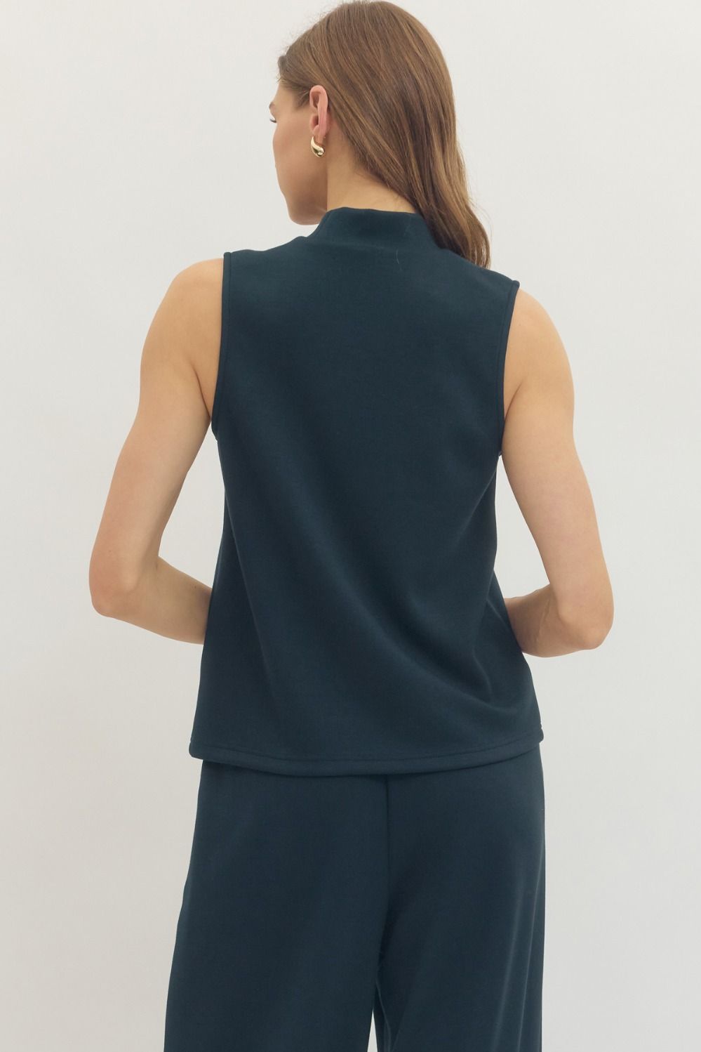 The Kelsey Mock Neck Sleeveless Top