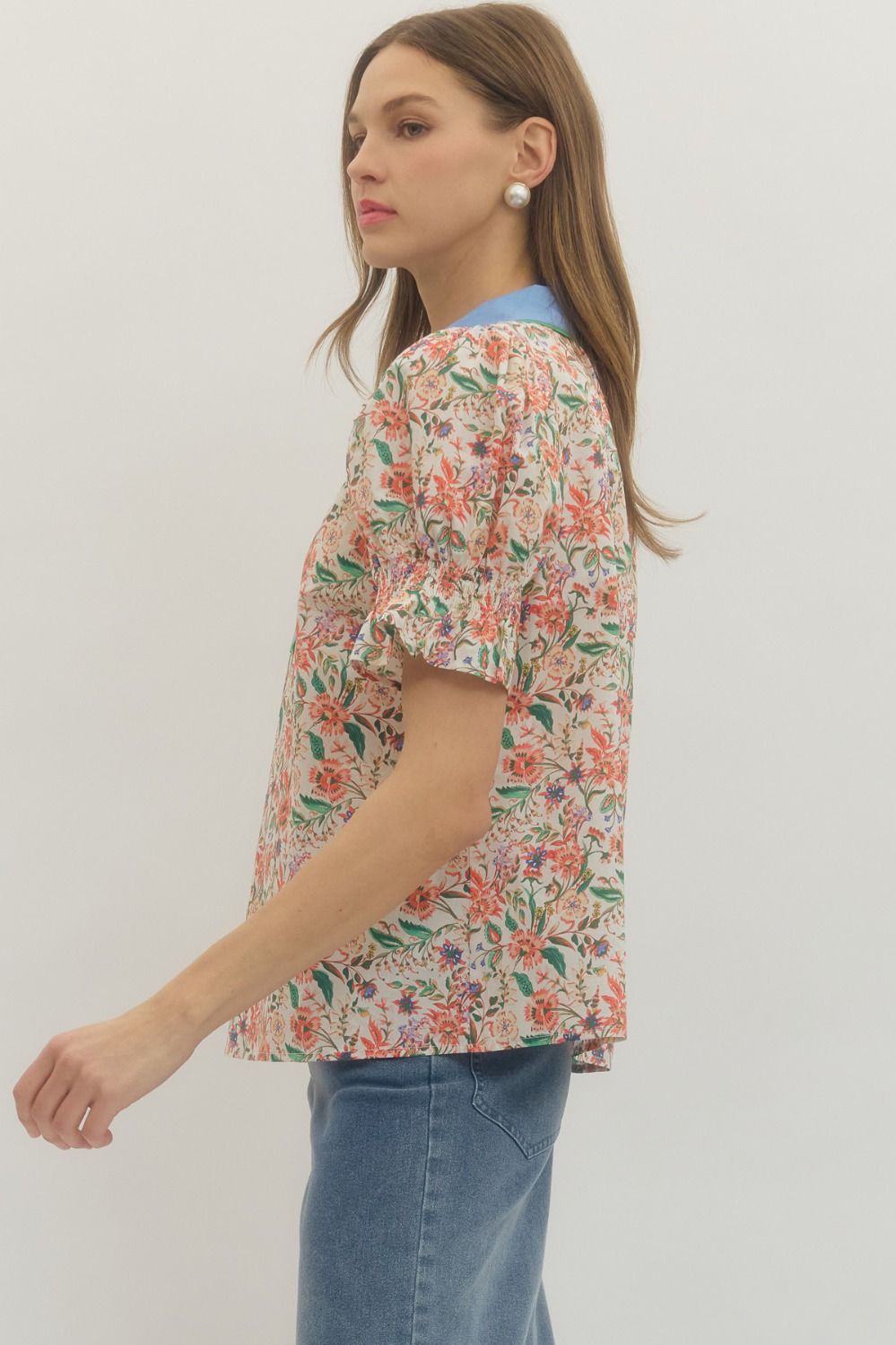 Maya Floral Puff Top
