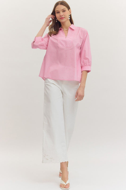 Riviera Striped Tunic Blouse