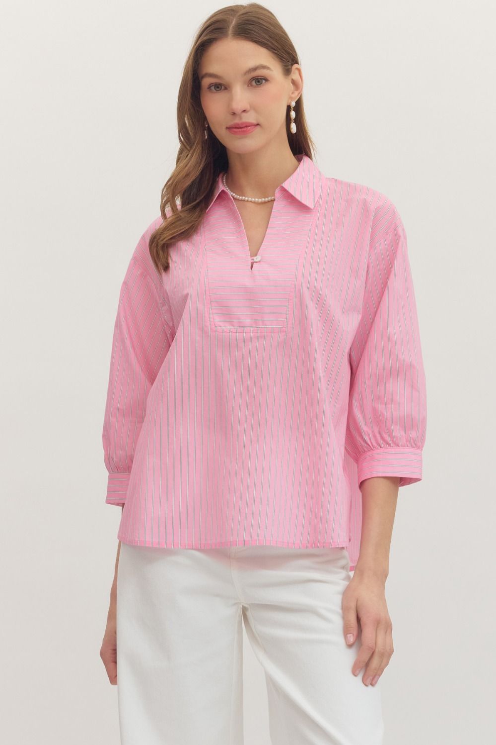 Riviera Striped Tunic Blouse