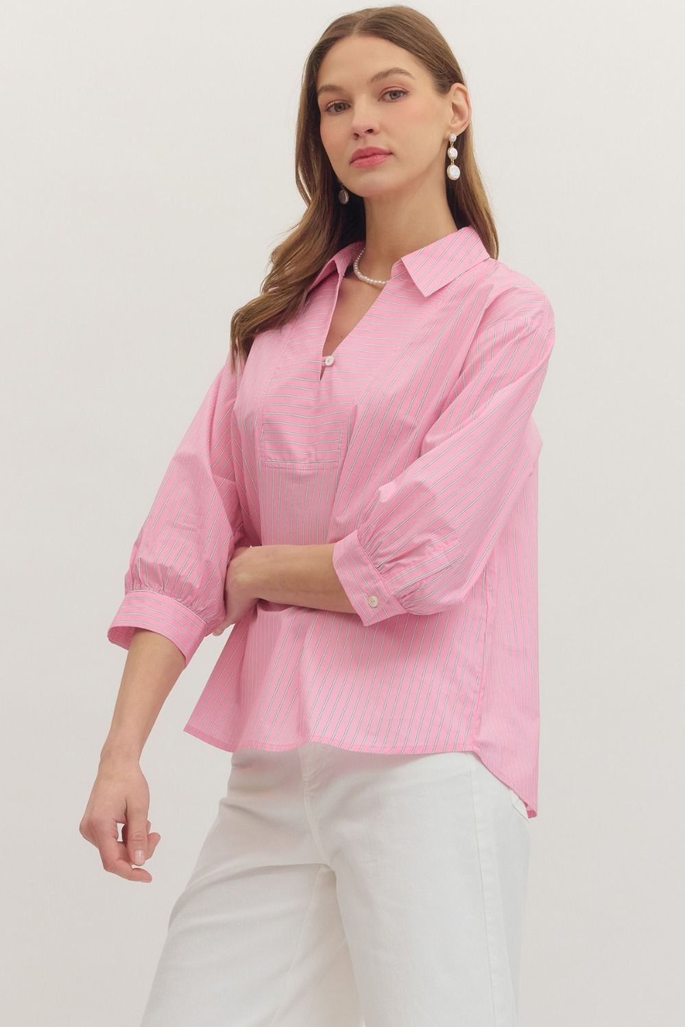 Riviera Striped Tunic Blouse