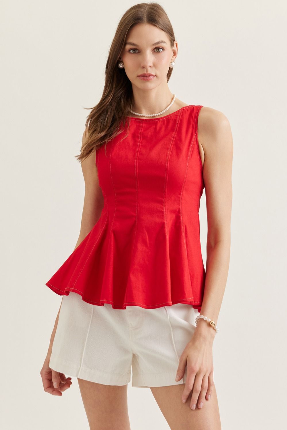 Briar Paneled Peplum Top