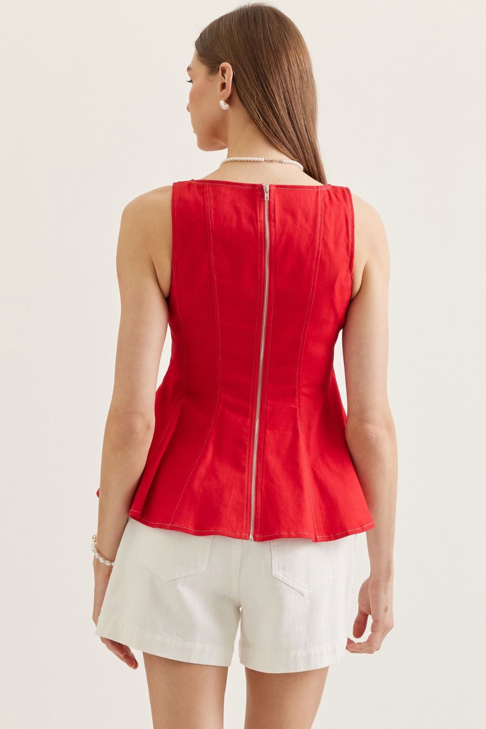 Briar Paneled Peplum Top