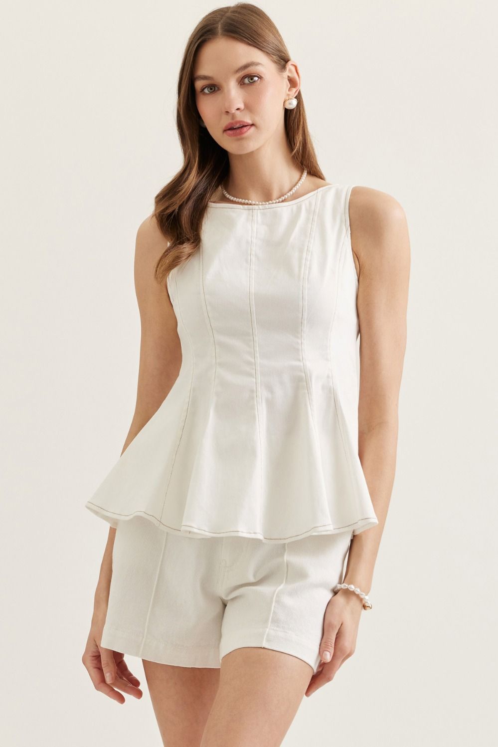 Briar Paneled Peplum Top