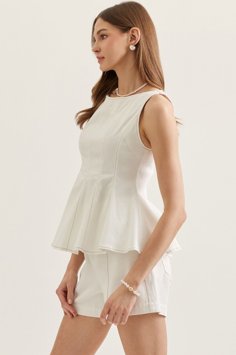 Briar Paneled Peplum Top
