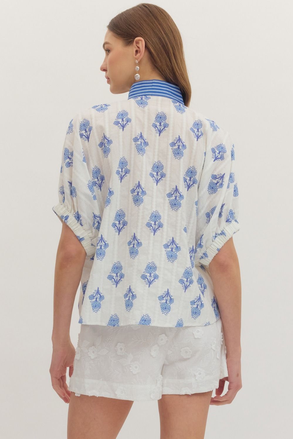 Botanical print dolman top