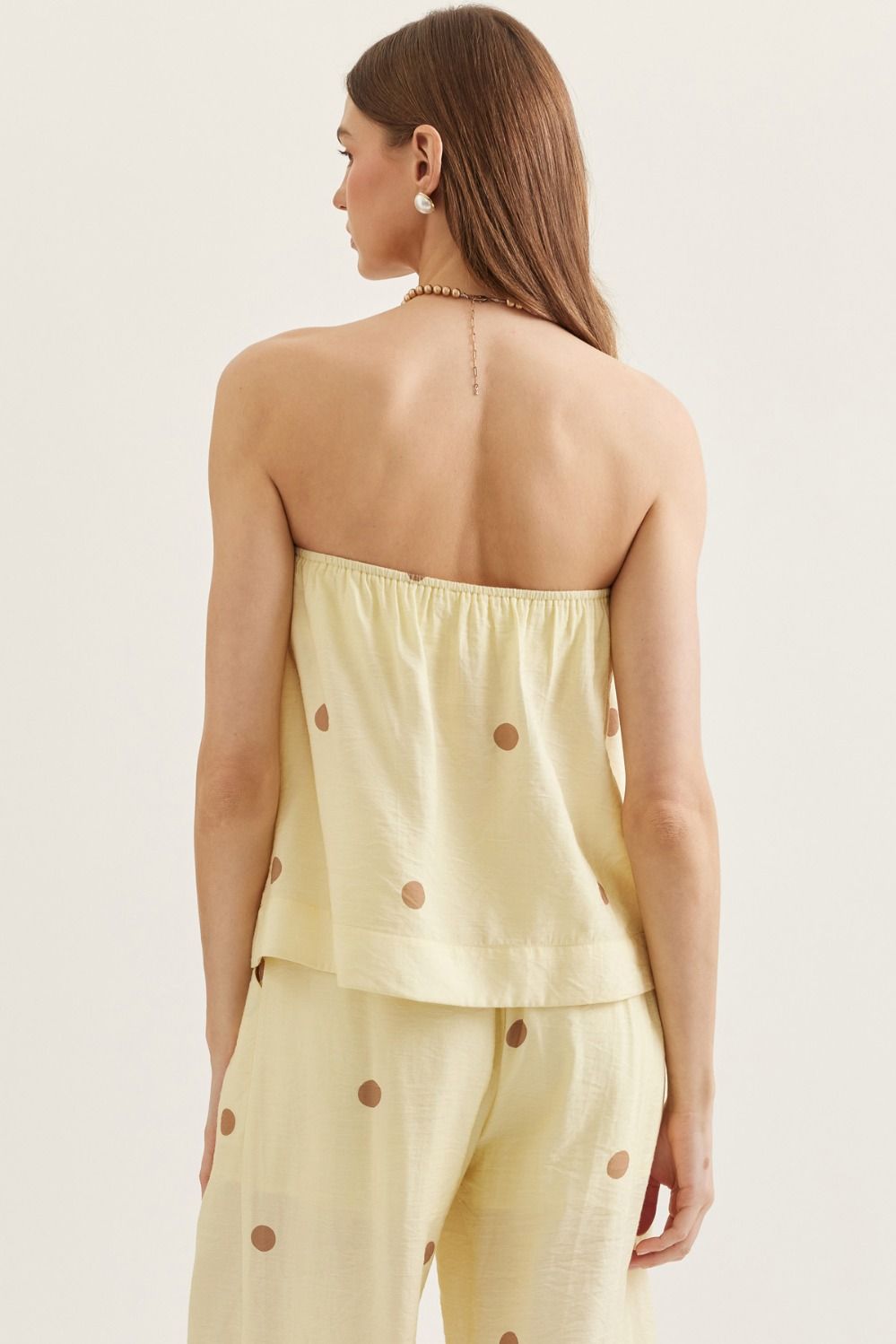The Marissa Polka Dot Strapless Top