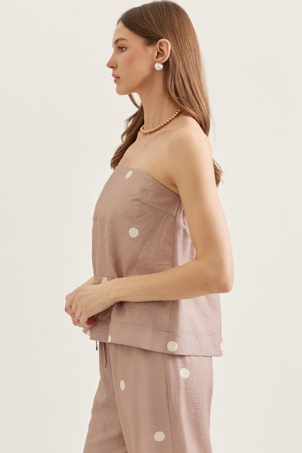 The Marissa Polka Dot Strapless Top
