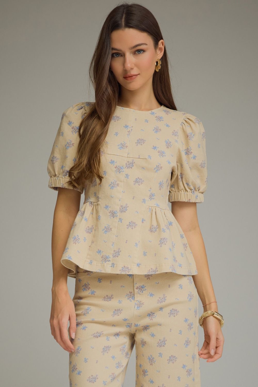 Winifred Floral Peplum Top