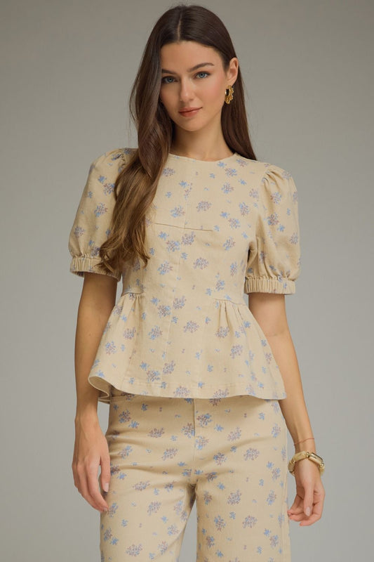 Winifred Floral Peplum Top