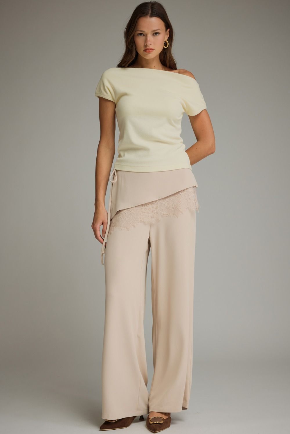 Avery Folded Off-Shoulder Knit Top