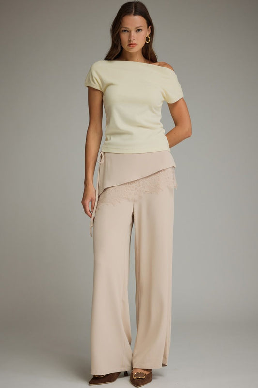 Avery Folded Off-Shoulder Knit Top