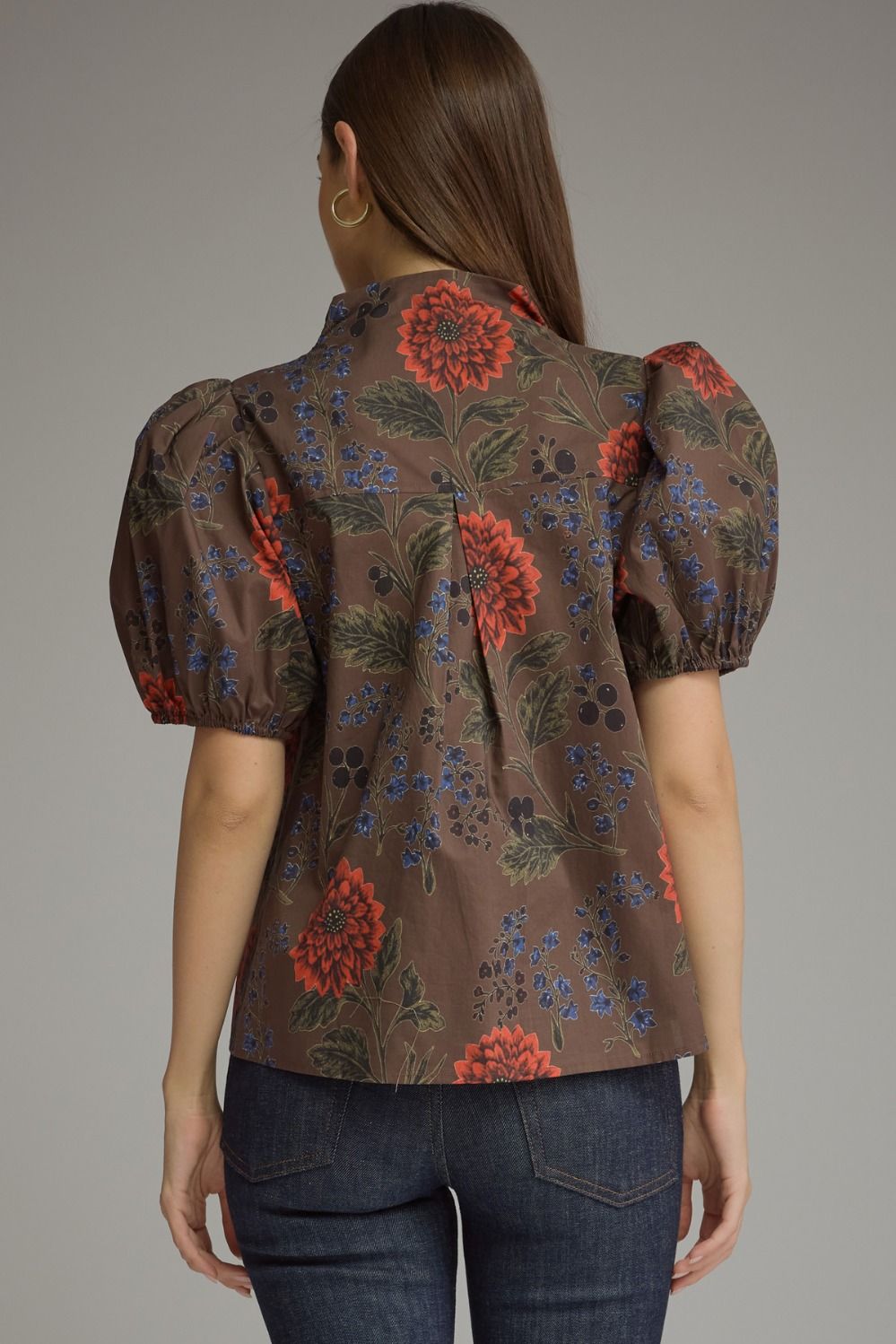 Doris Floral Pintuck Top