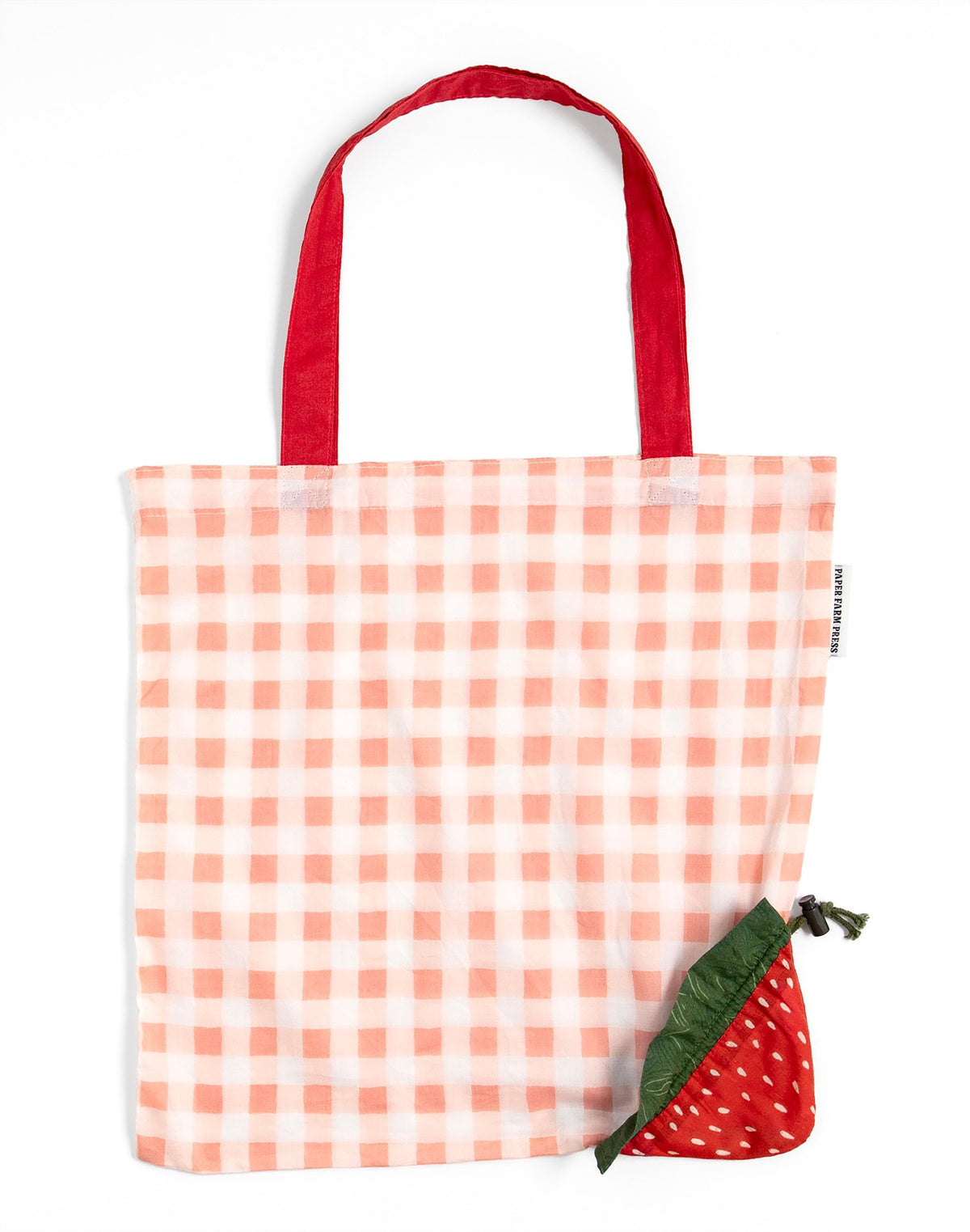 Embrace eco-friendly shopping with Strawberry Foldable Market Tote Bag! It's a roomy, versatile tote, made from lightweight, durable fabric, making it perfect for berry picking and farmers markets.