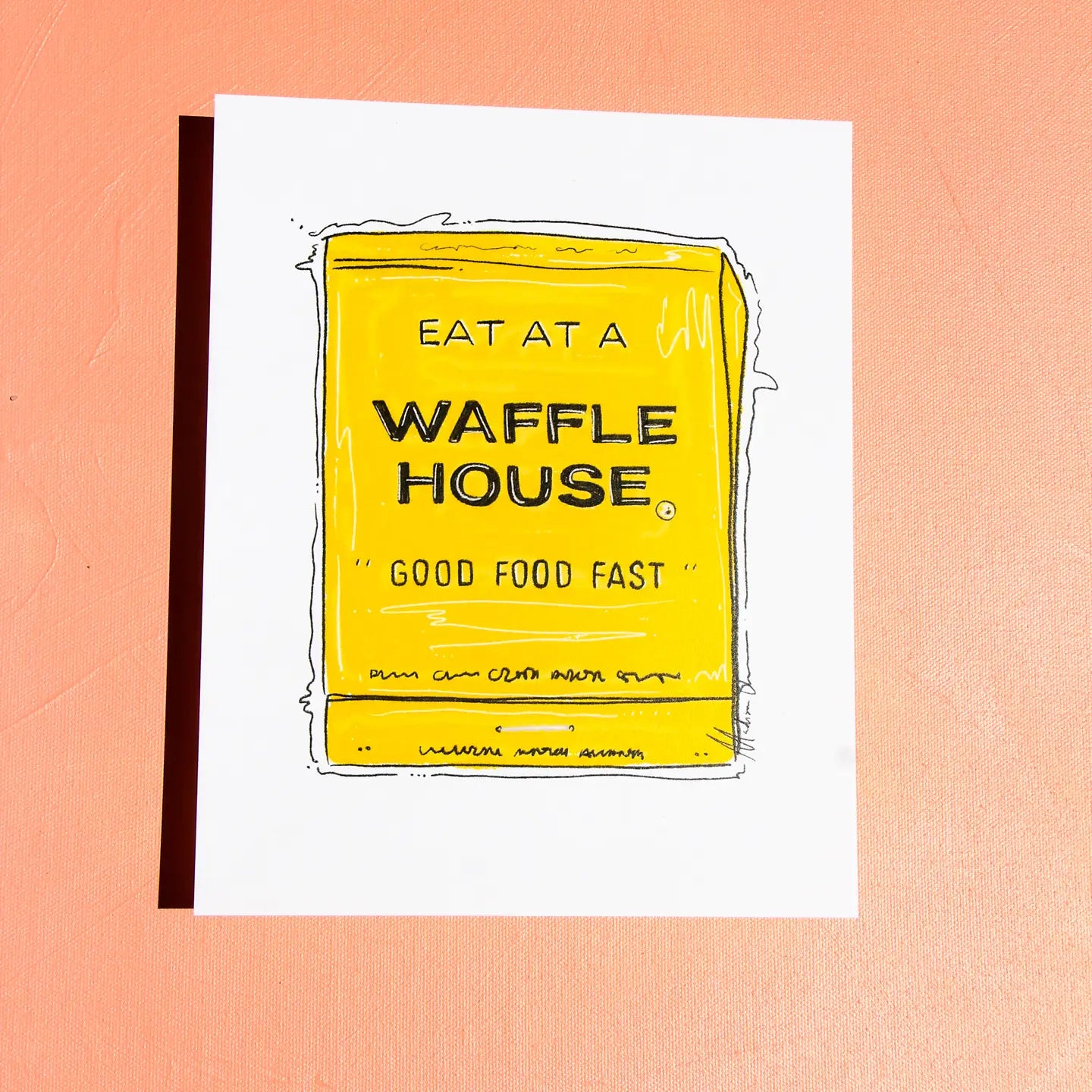 Waffle House Matchbox Print