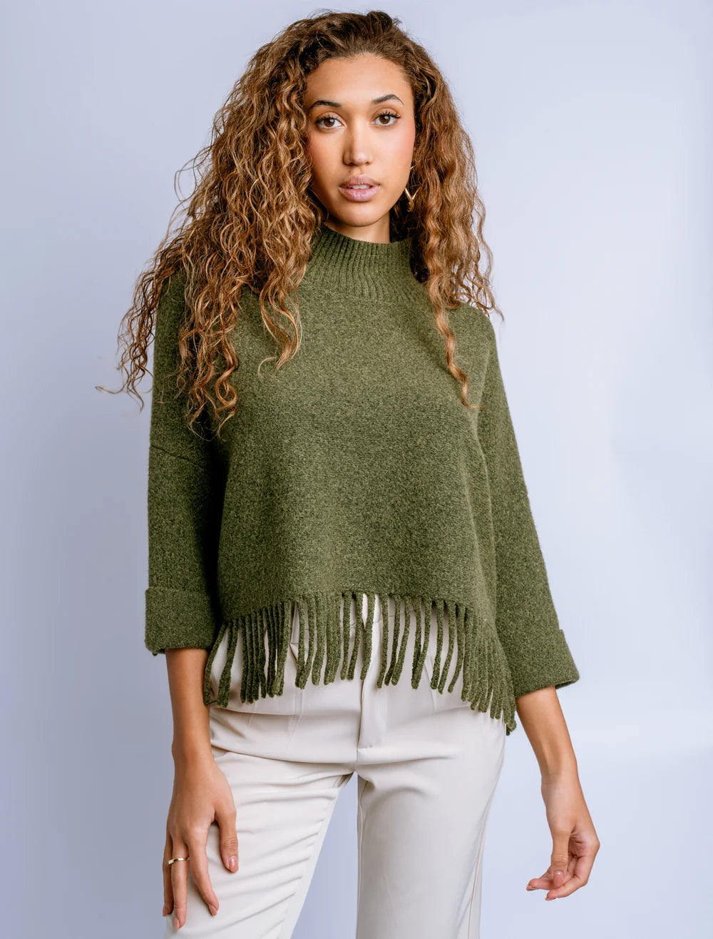 Sachi Aja Fringed Sweater