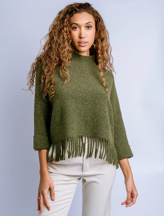 Sachi Aja Fringed Sweater