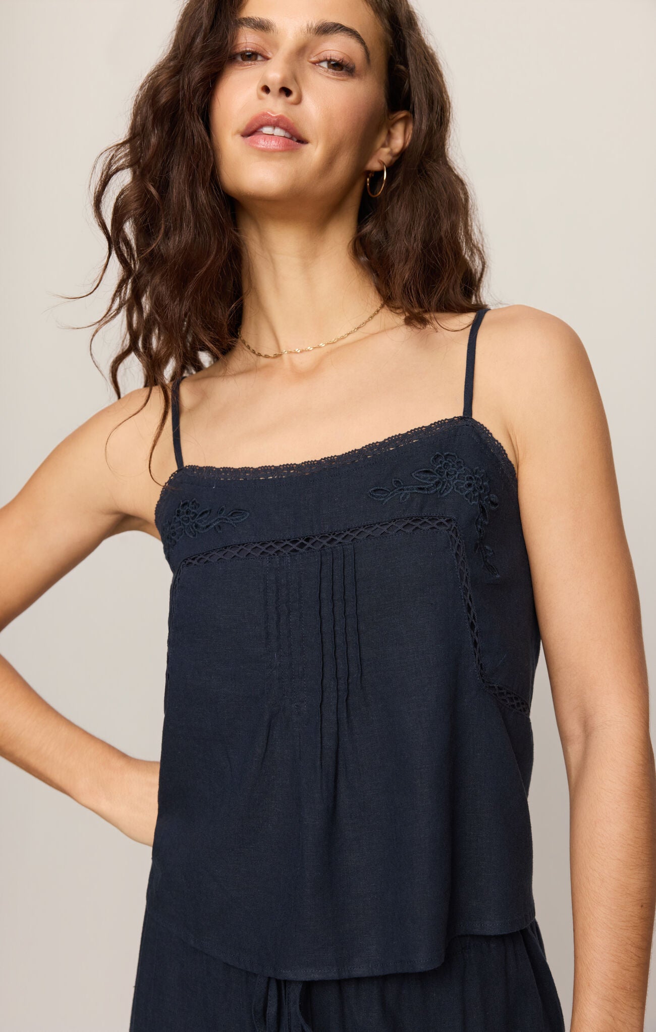 Z Supply Lille Embroidered Woven Tank