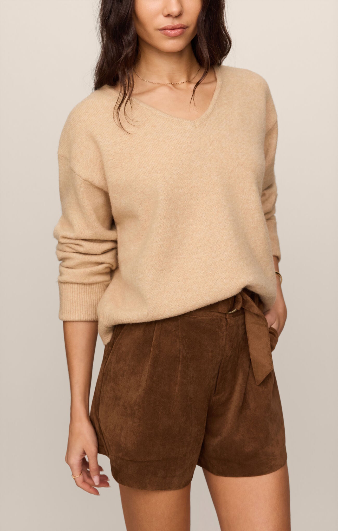 Z Supply Ivory Suede Short