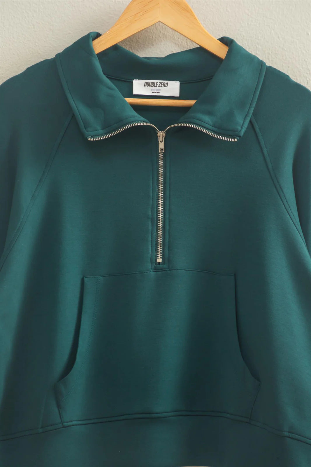 Scuba Half Zip-Up High Neck Collar Sweatshirt