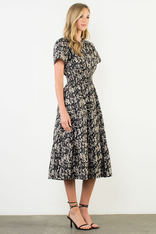 Daphne Smocked Midi Dress