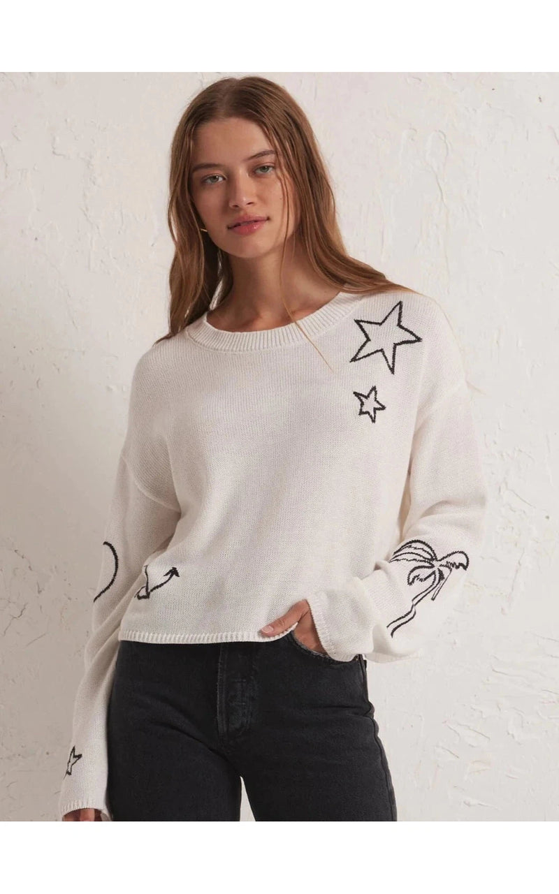 Cooper Icon Sweater - White