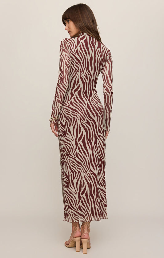Z Supply Sevilla Zebra Mesh Midi Dress