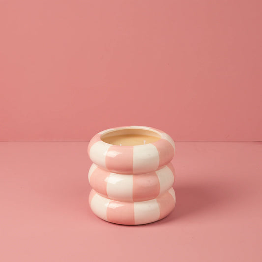 Sweet Grace Checkered Pattern Candle