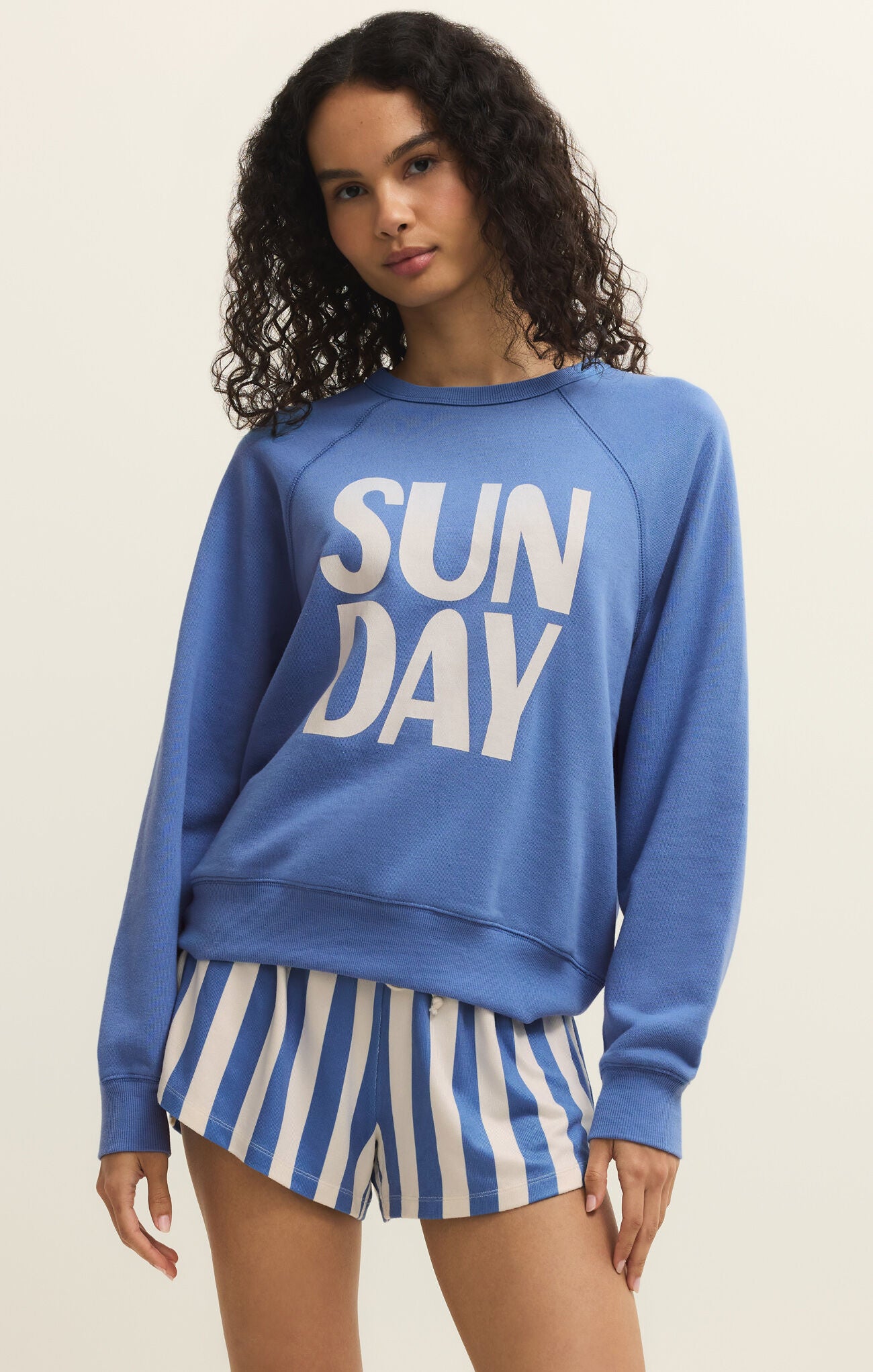 Relaxed fit crew neck sweatshirt