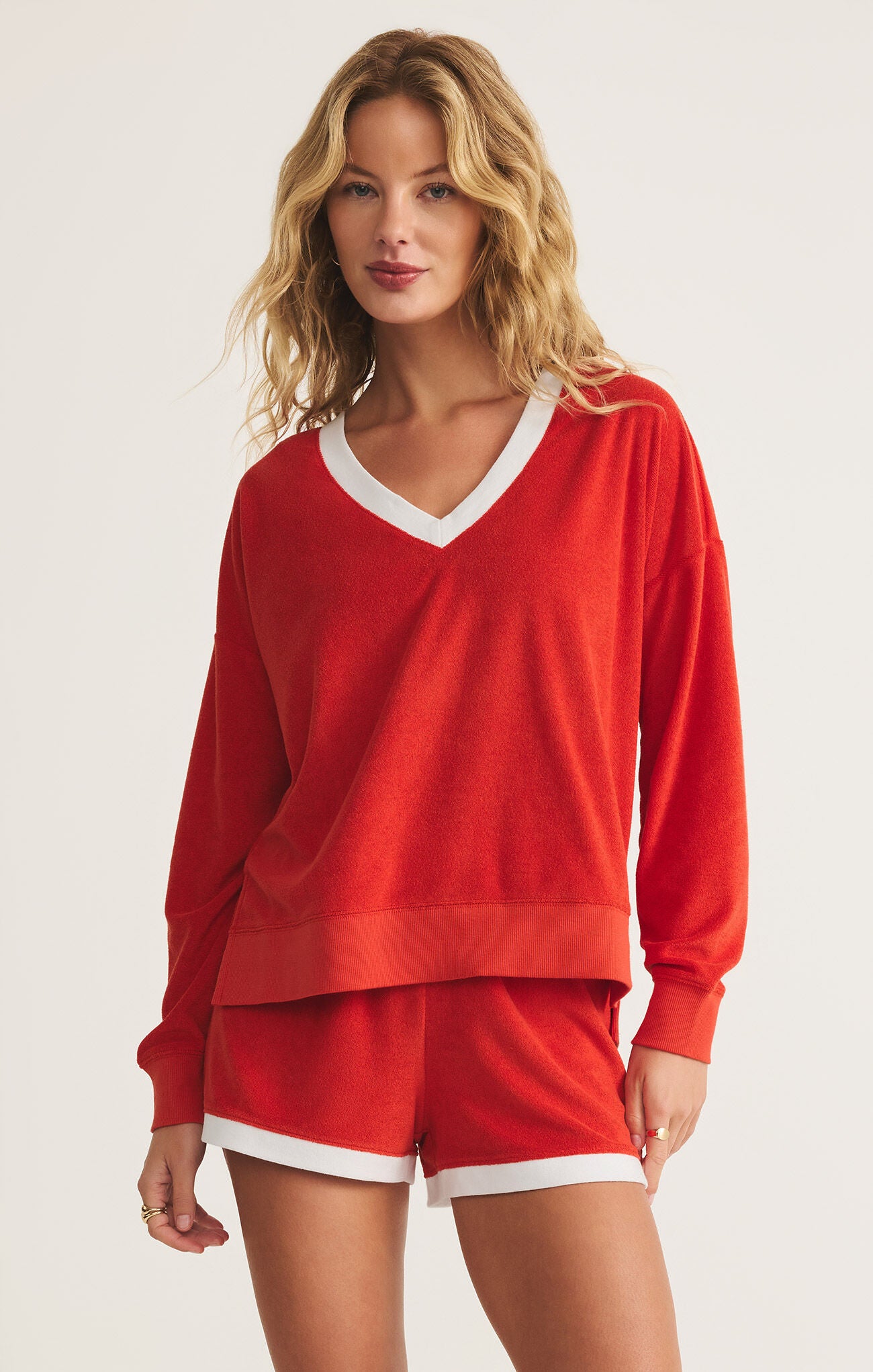 Z Supply Marx V-Neck Terry Sweatshirt