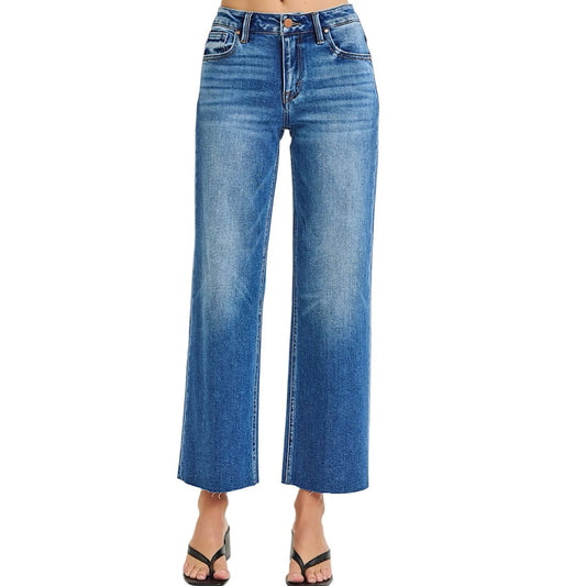 Coastal Ease Cropped Straight-Leg Jeans