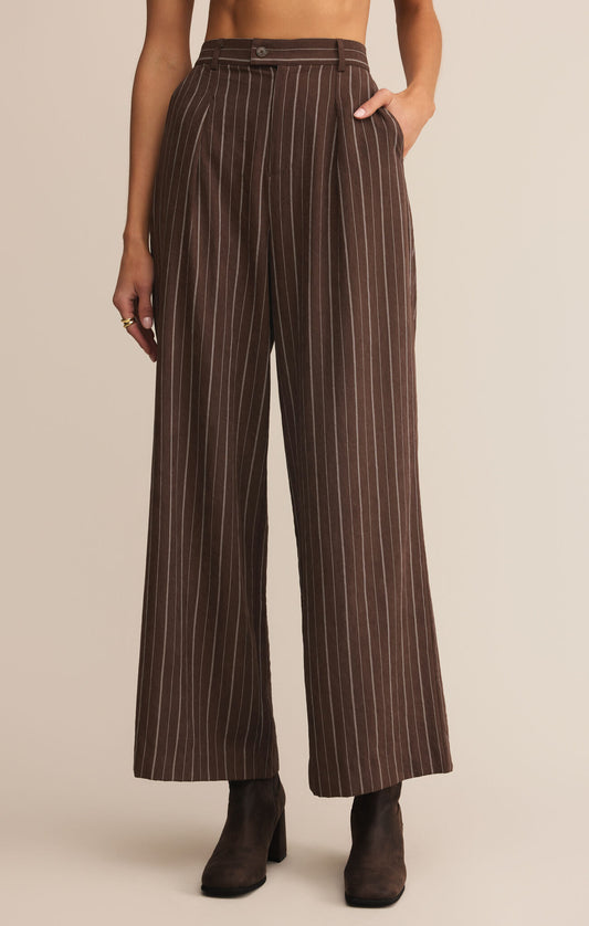 Z Supply Alma Pinstripe Wide Leg Pant