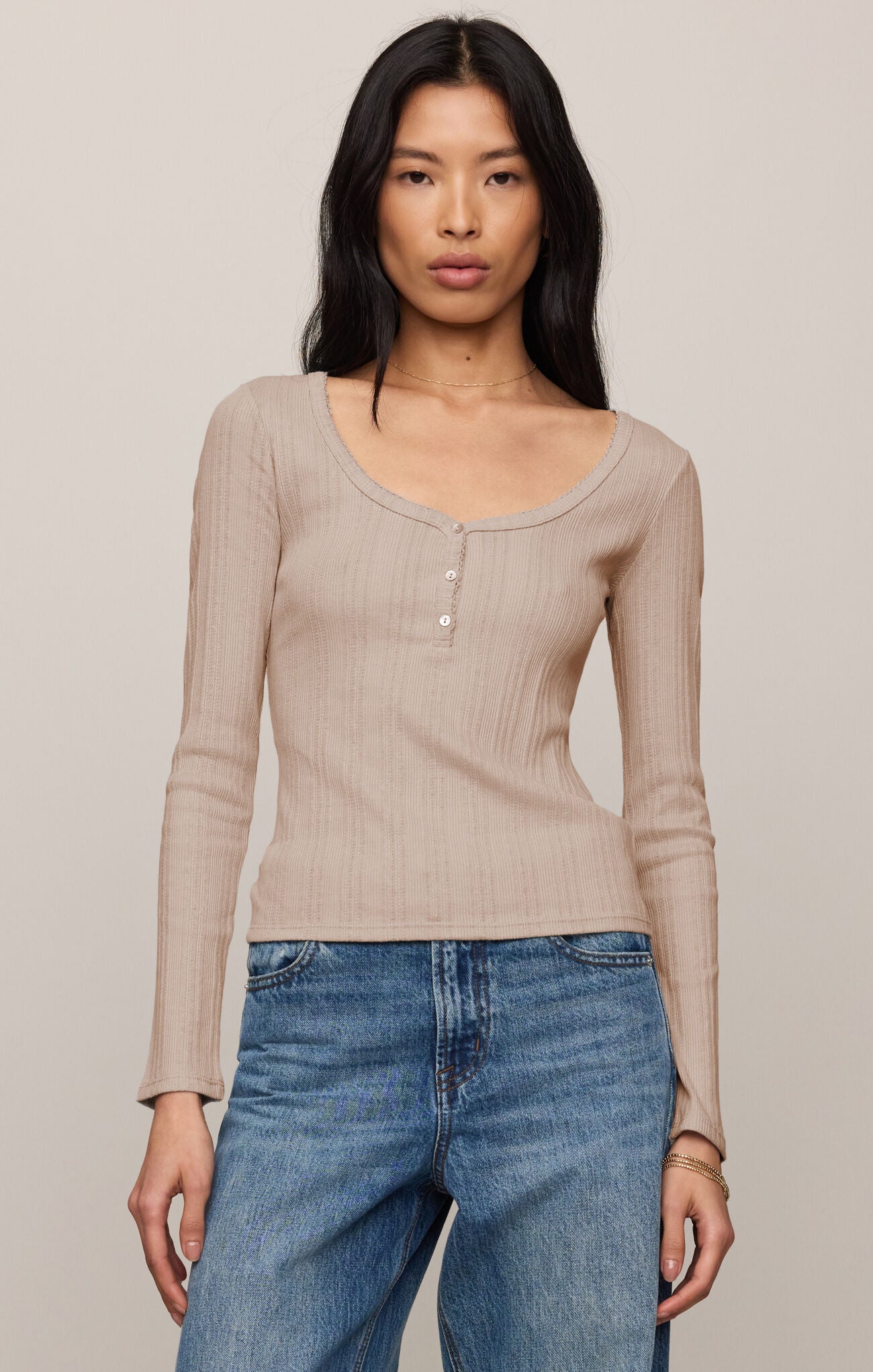 Z Supply Audri Scalloped Top