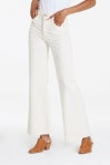 Fiona Wheat Skinny Wide Leg Frayed Hem