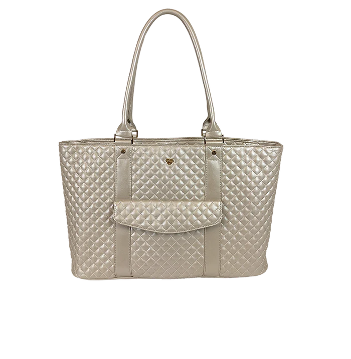 VIP - Travel Tote - White Gold Quilted